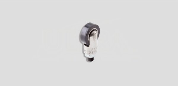 1" Roller Screw-on Tip with HARD FLAT WHEEL BLACK