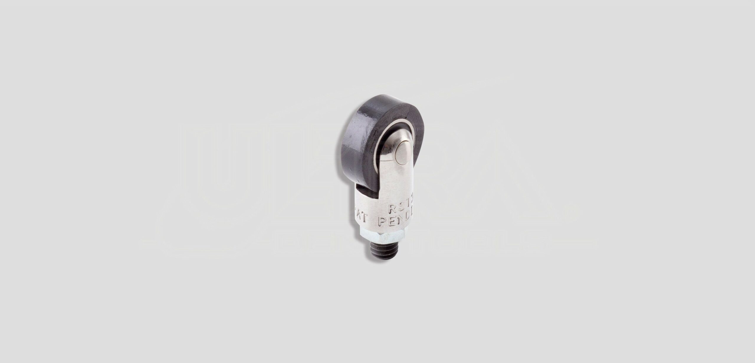 1" Roller Screw-on Tip with HARD FLAT WHEEL BLACK