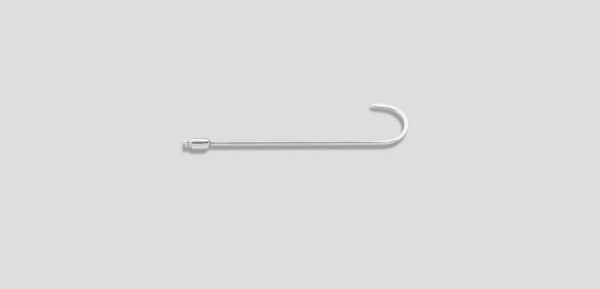 12" Door hook 180 degrees 1/4" diameter, 5" blade