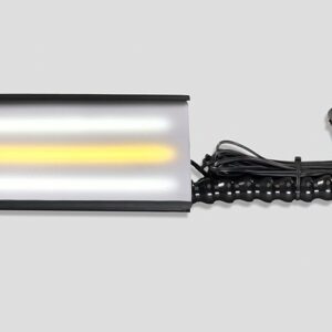 12" Ultra mobile mini - Aluminum 3 strip-LED light, 12volt, Loc -line w/3' suction cup, WHITE lens co