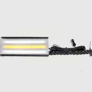 12" Ultra mobile mini - Aluminum 3 strip-LED light, 12volt, Loc-line w/3' suction cup, WHITE lens cover