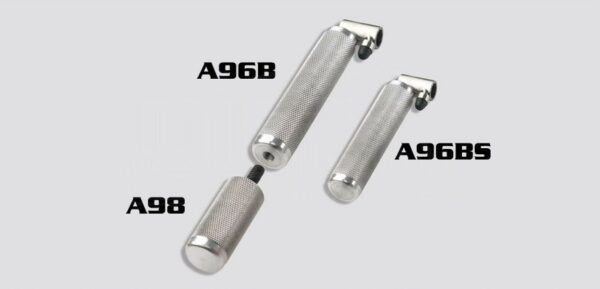 1"x 2-1/4" Knurled alum. handle extension for A96B handle