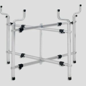 Aluminum hood and trunk rack 16 lbs., scissor fold up w/wheels