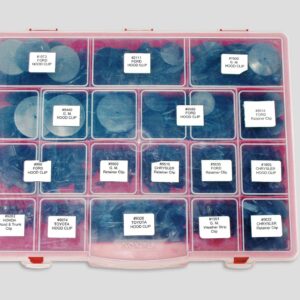 Door panel/Hood clip assortment with storage case