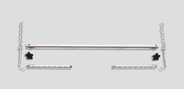 Hail rod beam w/adjustable chain & 2-adj. 8" ends