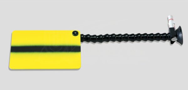 Large reflection board, 7.5" X 10" w/3" suction cup, White & Yellow w/black fade